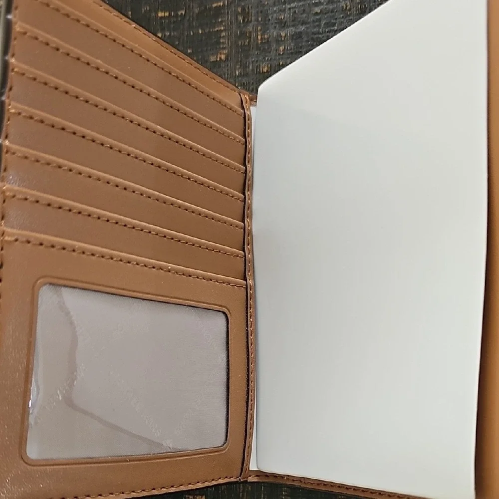 Michael Kors Signature Monogram Brown Passport Card Holder